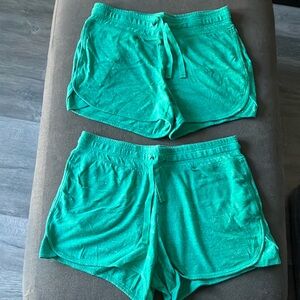 2 Pairs Green Shorts